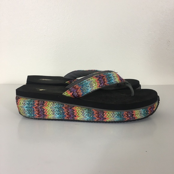 Volatile Rainbow Sparkle Untamed Platform Sandals